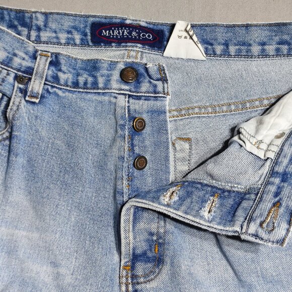 Maryk & Co. jeans low-rise men's size 33/32 hard washed blue Made in Canada - Picture 7 of 14